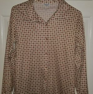 Vintage Sears Polyester Button Up sz Lg/XL